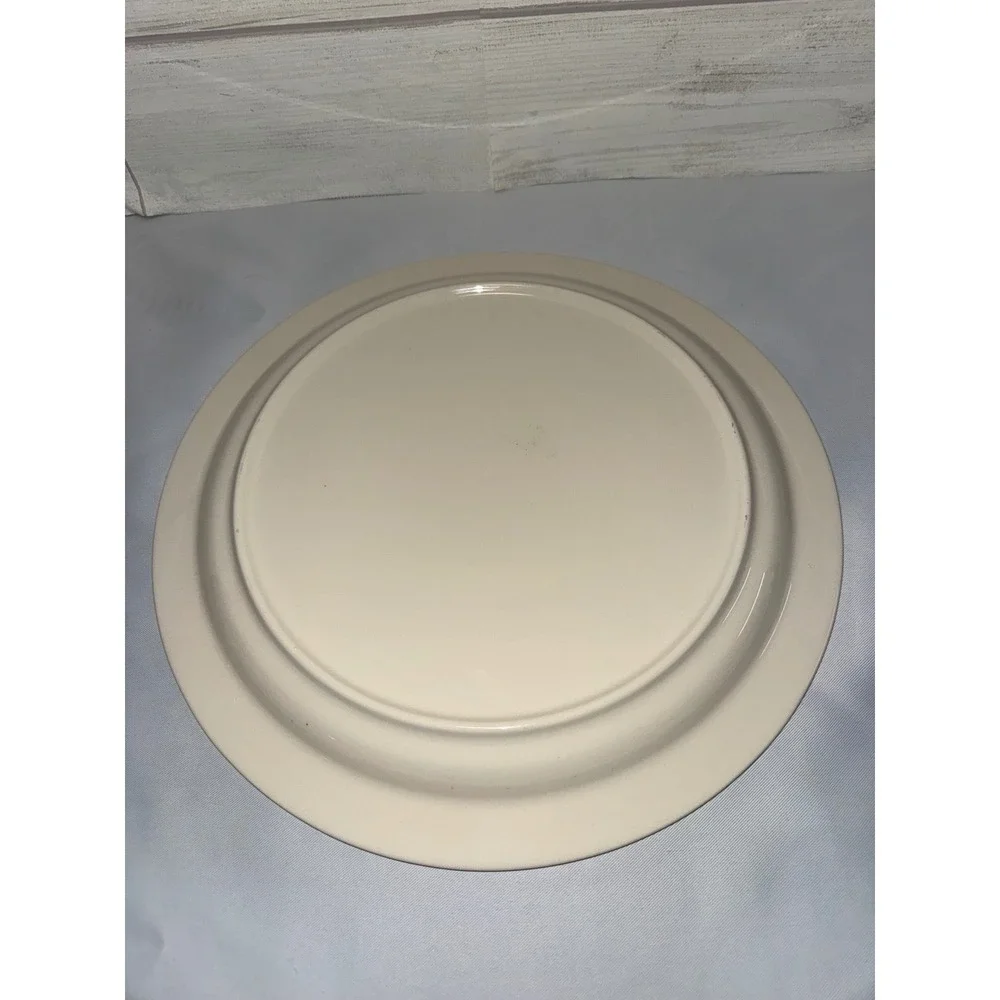 Homer Laughlin Cream Ceramic Dinner Plate 12 Inch Vintage China Newell‎ WV